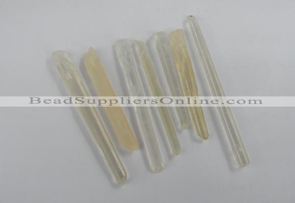 NGP1760 6*55mm - 8*80mm sticks white crystal beads pendants