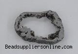 NGP1848 45*55mm - 55*60mm donut plated druzy agate pendants