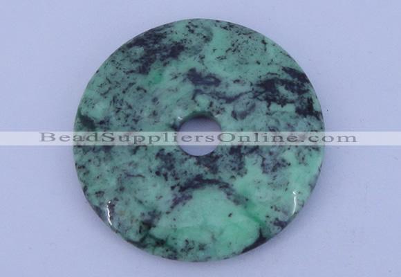 NGP221 6*45mm fashion african turquoise gemstone donut pendant