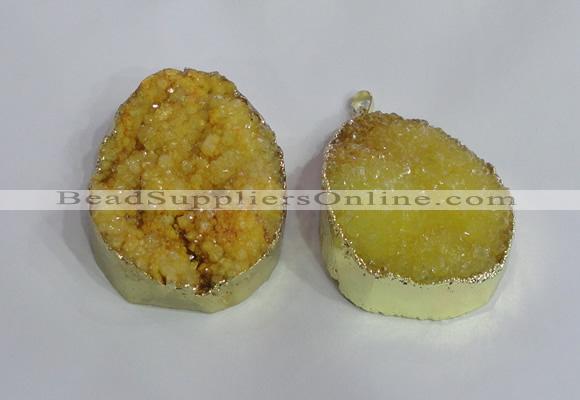 NGP2470 45*55mm - 50*65mm freeform druzy agate pendants wholesale