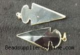 NGP2661 24*53mm - 26*55mm arrowhead agate pendants wholesale