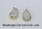 NGP2772 18*25mm - 20*30mm freeform druzy agate pendants