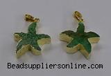 NGP3514 24*25mm starfish fossil coral pendants wholesale