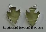NGP6007 22*30mm - 25*35mm arrowhead lemon quartz pendants