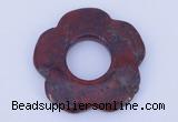 NGP613 5pcs 6*47mm brecciated jasper gemstone donut pendants