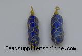 NGP6750 13*40mm sticks lapis lazuli gemstone pendants wholesale