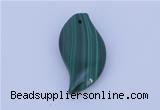 NGP715 15*37mm marquise natural malachite gemstone pendant