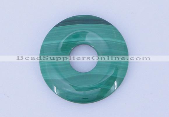 NGP718 8*25mm natural malachite gemstone donut pendant
