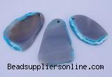 NGP867 5PCS 35-45mm*50-65mm freeform agate gemstone pendants