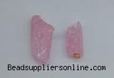 NGP8881 16*38mm - 25*60mm sticks crackle quartz pendants wholesale