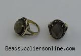 NGR2115 10*15mm faceted oval labradorite gemstone rings wholesale