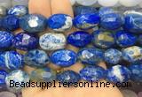NLBS02 15 inches 12*16mm - 13*18mm faceted nuggets lapis lazuli beads