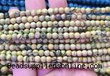 NSBS05 15 inches 4mm round Green Dragon Veins Jasper beads wholesale