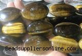 OVBS33 15 inches 30*45mm oval yellow tiger eye gemstone beads wholesale