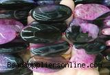 OVBS42 15 inches 20*40mm oval Agate gemstone beads wholesale