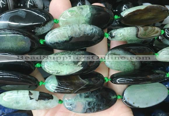 OVBS46 15 inches 20*40mm oval Agate gemstone beads wholesale