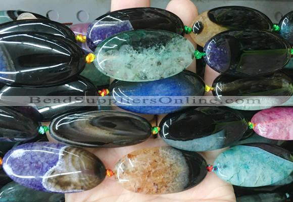 OVBS48 15 inches 20*40mm oval Agate gemstone beads wholesale