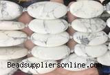 OVBS63 15 inches 20*40mm oval white howlite gemstone beads wholesale