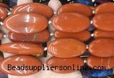 OVBS66 15 inches 20*40mm oval red jasper gemstone beads wholesale