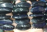 OVBS68 15 inches 20*40mm oval blue sandstone gemstone beads wholesale