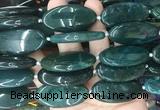 OVBS72 15 inches 20*40mm oval moss agate gemstone beads wholesale