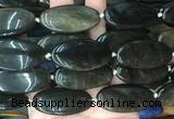 OVBS81 15 inches 20*40mm oval golden obsidian gemstone beads wholesale