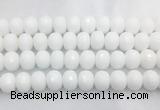 PBBS02 15 inches 13*18mm faceted rondelle white porcelain beads wholesale