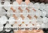 RBBS25 15 inches 13*18mm faceted rondelle white crystal gemstone beads
