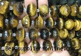 RBBS28 15 inches 13*18mm faceted rondelle yellow tiger eye gemstone beads