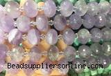 RBBS37 15 inches 13*18mm faceted rondelle lavender amethyst gemstone beads