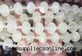 RBBS45 15 inches 13*18mm faceted rondelle lemon quartz beads wholesale