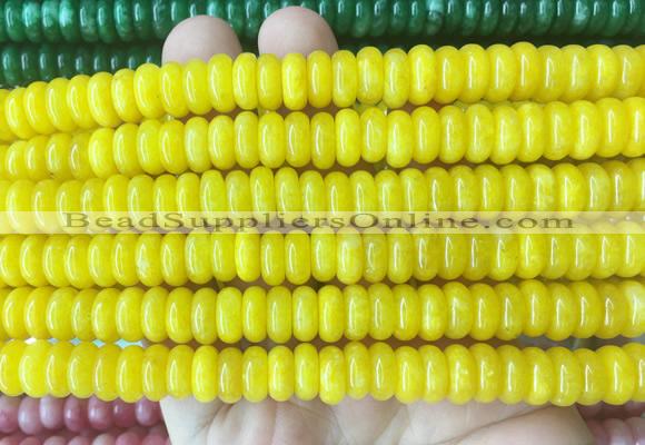 RBBS88 15 inches 4*10mm rondelle candy jade gemstone beads wholesale