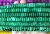 RBBS89 15 inches 4*10mm rondelle candy jade gemstone beads wholesale