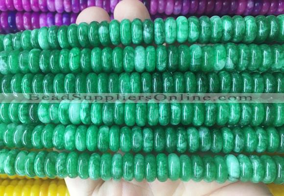 RBBS89 15 inches 4*10mm rondelle candy jade gemstone beads wholesale