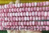 RBBS94 15 inches 6*10mm rondelle candy jade gemstone beads wholesale