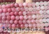 RDBS02 15 inches 8mm round pink rhodonite gemstone beads wholesale