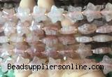 RGBS55 15 inches 14mm faceted star strawberry quartz beads wholesale