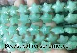 RGBS56 15 inches 14mm faceted star green aventurine beads wholesale