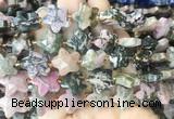RGBS70 15 inches 14mm faceted star black veined rhodonite beads wholesale