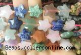 RGBS73 15 inches 14mm faceted star colorful gemstone beads wholesale