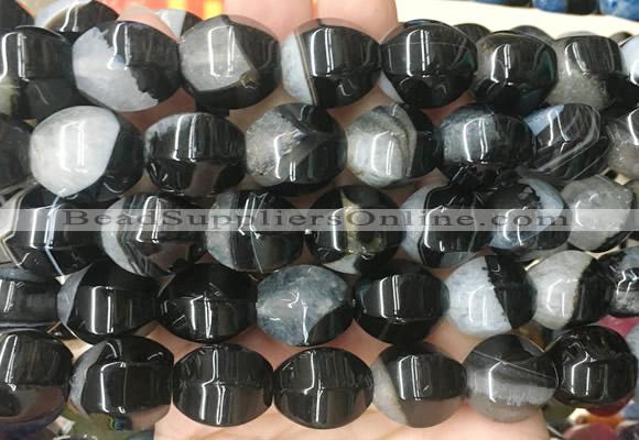 RIBS101 15 inches 14*17mm faceted rice agate gemstone beads wholesale