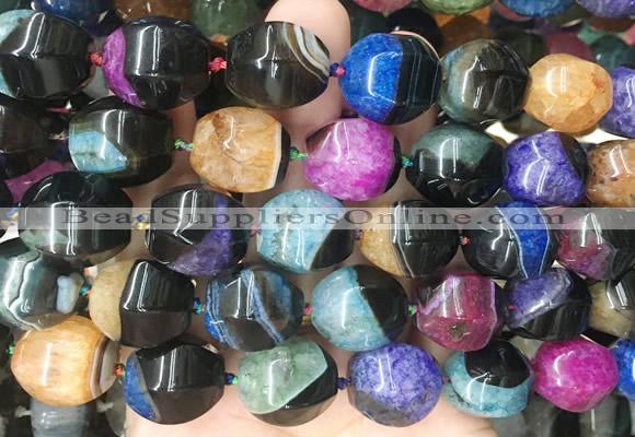 RIBS103 15 inches 14*17mm faceted rice agate gemstone beads wholesale