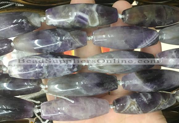 RIBS57 15 inches 14*40mm rice dogtooth amethyst gemstone beads wholesale
