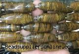 RIBS60 15 inches 14*40mm rice iron tiger gemstone beads wholesale