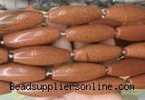 RIBS64 15 inches 14*40mm rice goldstone gemstone beads wholesale