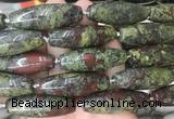 RIBS72 15 inches 14*40mm rice dragon blood jasper gemstone beads wholesale