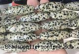 RIBS74 15 inches 14*40mm rice Dalmatian jasper gemstone beads wholesale