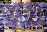 RTBS03 15 inches 8*10mm faceted rectangle amethyst beads wholesale