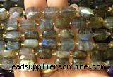 RTBS12 15 inches 8*10mm faceted rectangle labradorite beads wholesale
