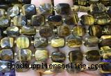 RTBS14 15 inches 8*10mm faceted rectangle yellow tiger eye beads wholesale